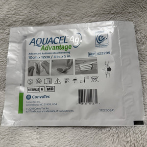ConvaTec AQUACEL Ag Advantage Silver Antimicrobial Hydrofiber Dressing 422299