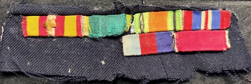 TATTY MEDAL RIBBONS INC. VOLUNTARY MEDICAL SERVICES, WW2 SERVICE, DEFENCE ……