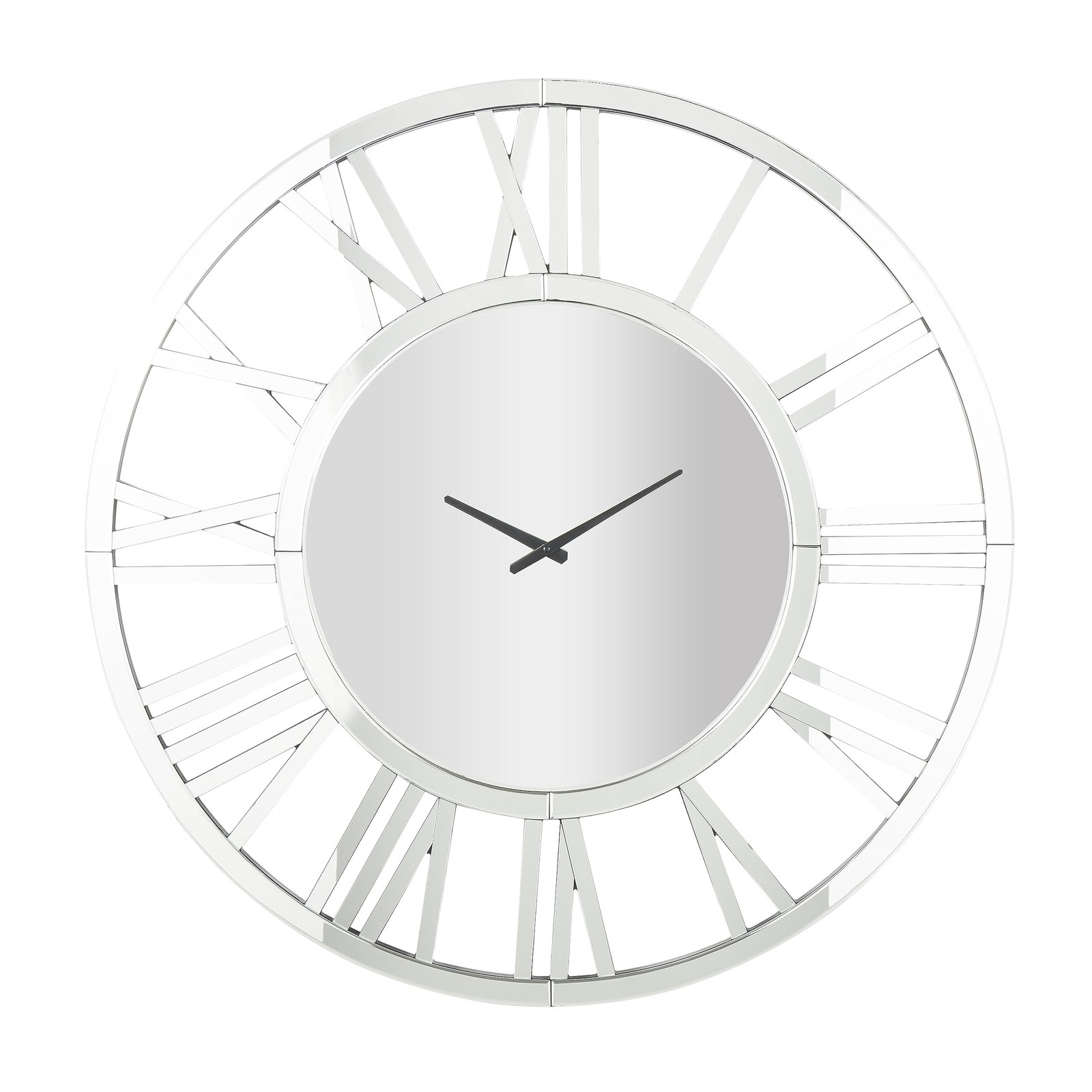 Deco 79 Mirrored Glass Decorative Wall Clock 40" x 1" x 40" SILVER
