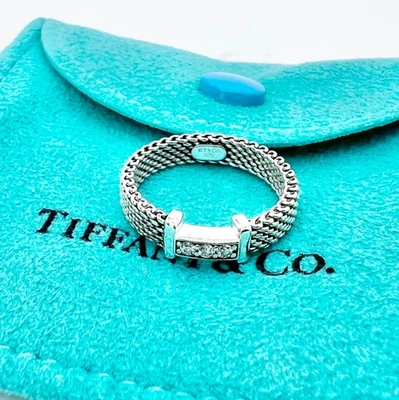 Tiffany & Co. Somerset 3P Diamond Ring US 4.75 SV925 Near Mint - Image 1 of 4