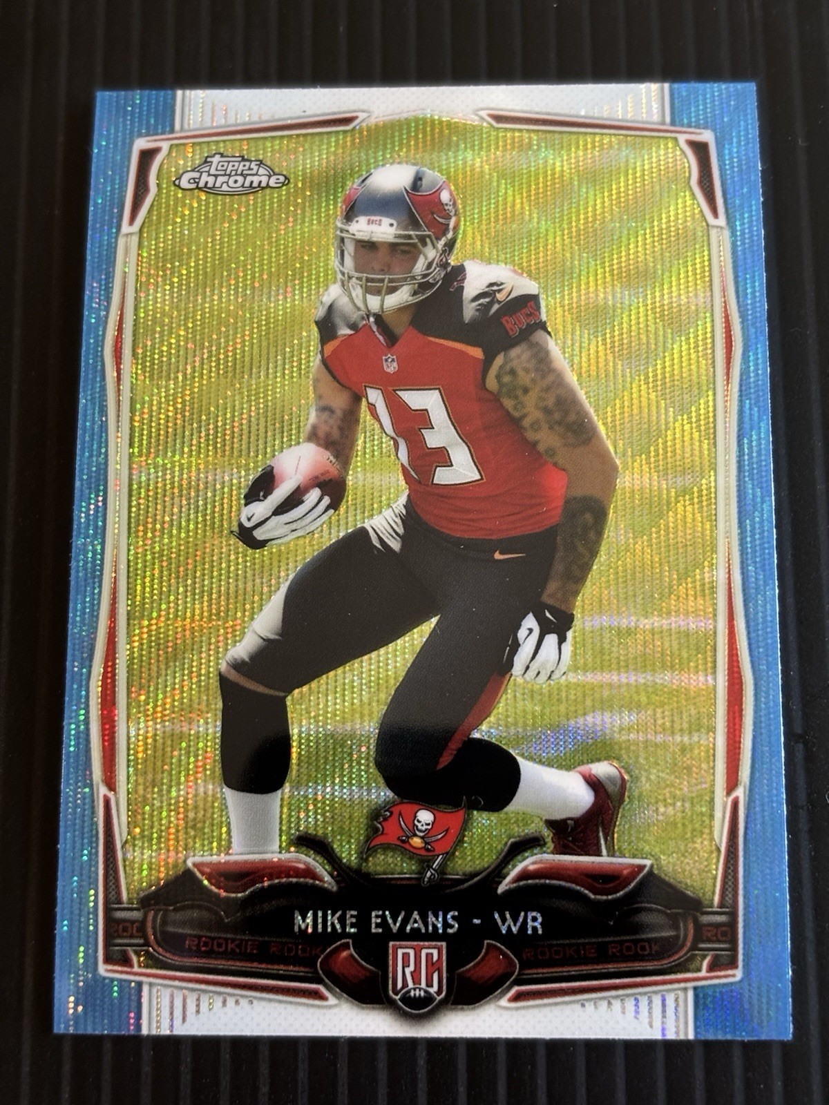 2014 Topps Chrome Mike Evans Blue Wave Refractor #185 RC Possible Gem Mint!