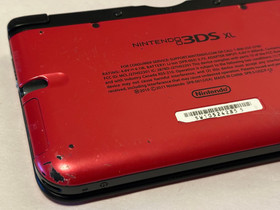 Nintendo 3DS XL Red/Black Handheld System with Charger *TESTED*