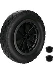 UK PU 14" BLACK Puncture Proof Solid 3.50-8 wheelbarrow wheel