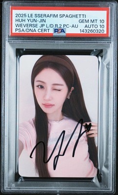 LE SSERAFIM Huh Yunjin Spaghetti WEVERSE Signature Photocard PSA
