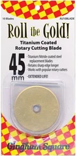 Euro-Notions Roll The Gold! Titanium Coated Rotary Cutting Blade Refills-45mm 10