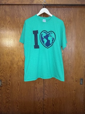 XL I Love Earth Pro Recycling T Shirt Recycle Earth Day Nature Wildlife America