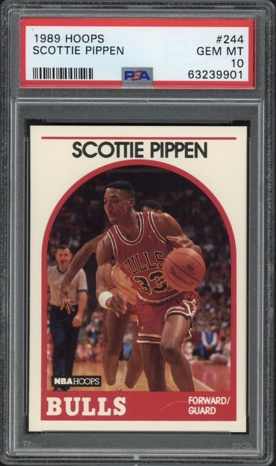 1989 Hoops Scottie Pippen #244 PSA 10 GEM MT HOF Chicago Bulls