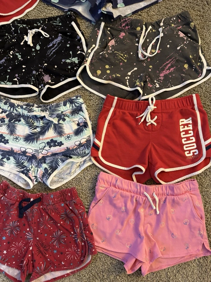 Lot of Girls Shorts Girl’s Sz 10/12 Casual and Athletic Multicolored Pockets - Image 2 of 4