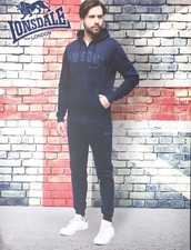 Lonsdale Mens Hooded Jumpsuit Full Zip Fresh Cotton LOUPE25013