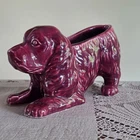 Vintage Shawnee Red Glazed Cocker Spaniel Dog Ceramic Planter USA Pottery/READ