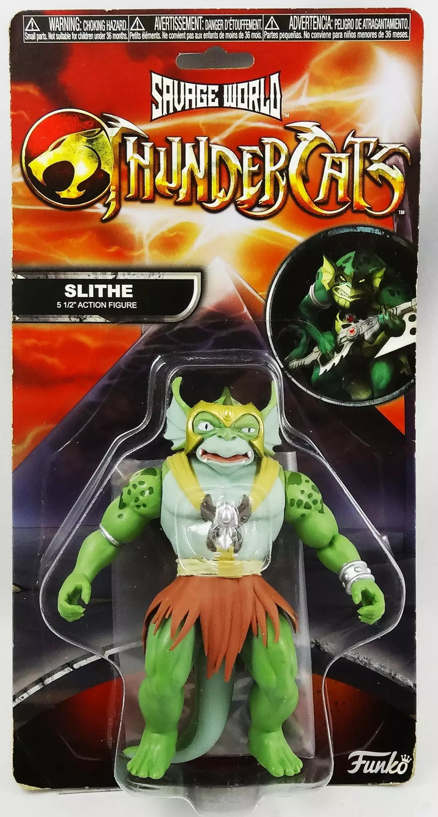 Figurine de collection Slithe Thundercats Funko Savage World finition premium en PVC