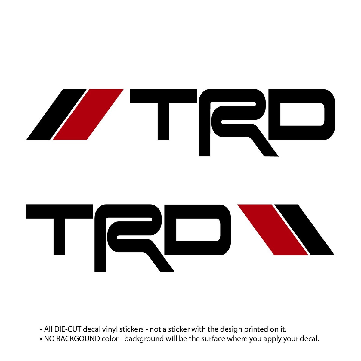 2X) TRD Decal with Stripe Decal Vinyl Sticker | Die Cut No