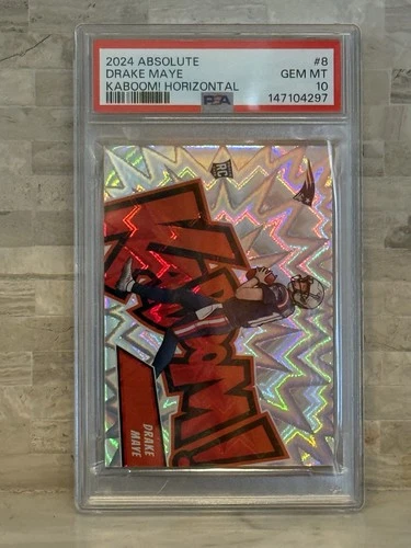 2024 Panini Absolute - Kaboom! Horizontal Drake Maye #8 (RC) PSA 10 Gem Mint