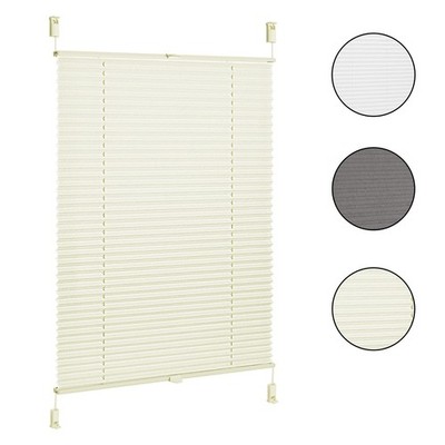 Plissee Klemmfix ohne Bohren, blickdicht, Crush Optik, Rollo für Fenster Türen