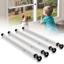 Sliding Door Security Bar,17-50 inch Adjustable Window Security Bars with Rub...