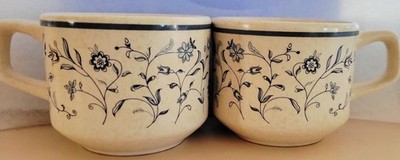 2 LENOX  BLUE BREEZE ( TEMPER-WARE) COFFEE CUPS - VERY NICE
