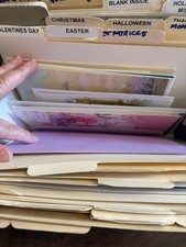 VINTAGE Lot Greeting Cards & Envelopes UNUSED in Vintage Current Sort Box 6 lbs