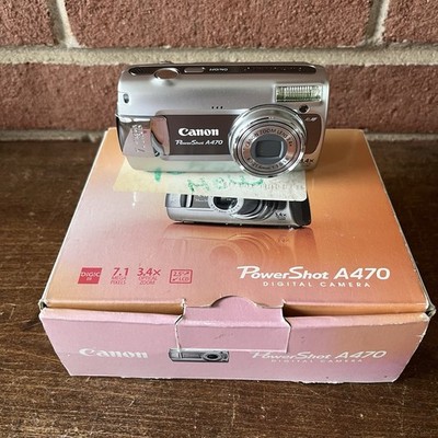 Canon PowerShot A470 7.1MP Digital Camera - Gray for sale online