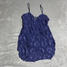 Vintage Cinema Etoile Babydoll Womens Large Blue Lacey Short Chemise Nighty
