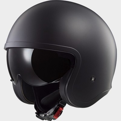 Motorradhelm Helm LS2 OF599 SPITFIRE 2 Jethelm mit Sonnenblende matt-schwarz 