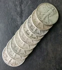 Lot of Nine 50c Walking Liberty Silver Half Dollars