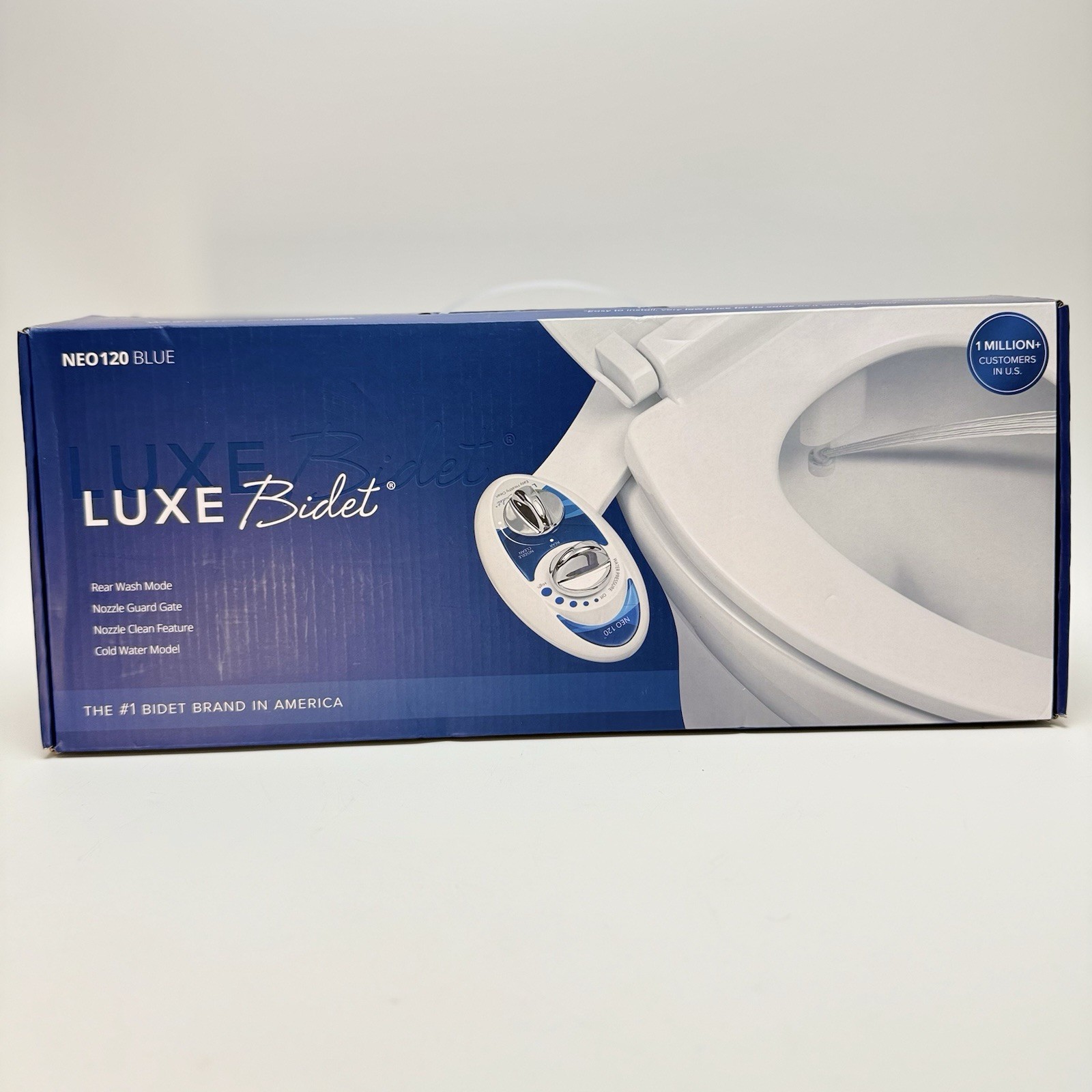 LUXE Bidet NEO 120 Blue Cold Water Bidet Attachment New Sealed