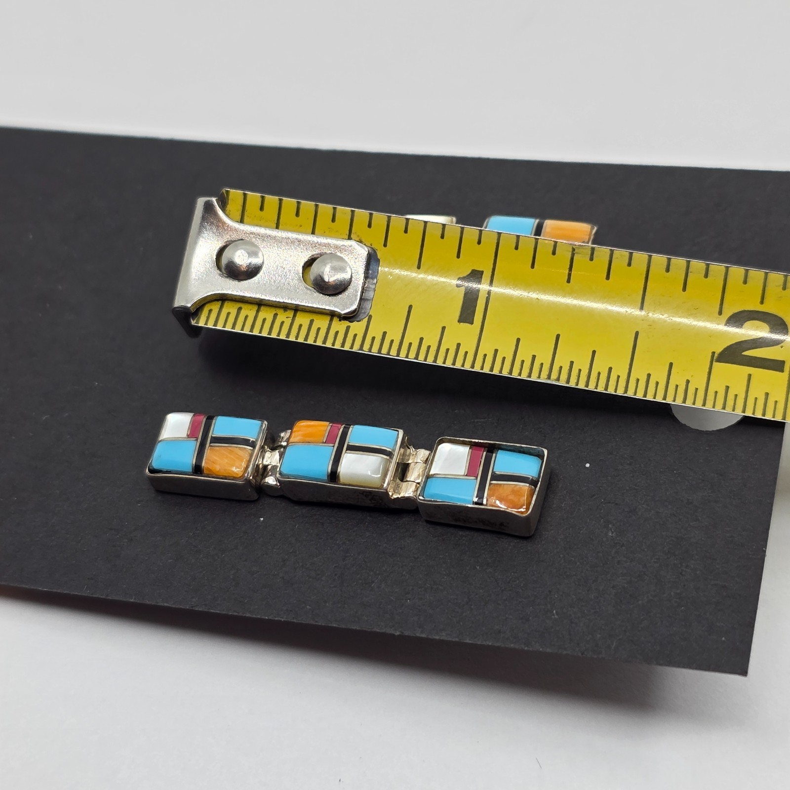 Native American Sterling Silver Assorted Stone In… - image 5