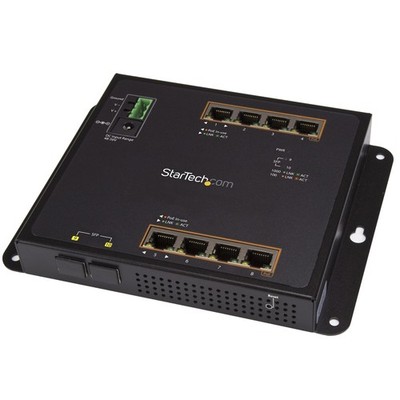 StarTech.com Industrial 8 Port Gigabit PoE+ Switch mit 2 SFP-MSA-Steckplätzen - 30 W -