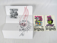 Rat Fink Ed Roth Jim Madison 2x Silk Screen Art Print Cards W/ Hand Sketch 2021