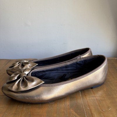 Sam & Libby for Target Bow Ballet Chelsea Flats-Gold Copper-Women's Size 5.5