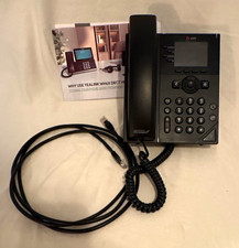 Poly VVX 250 4-Line VoIP IP Phone Speakerphone, Black w/ Handset Ethernet