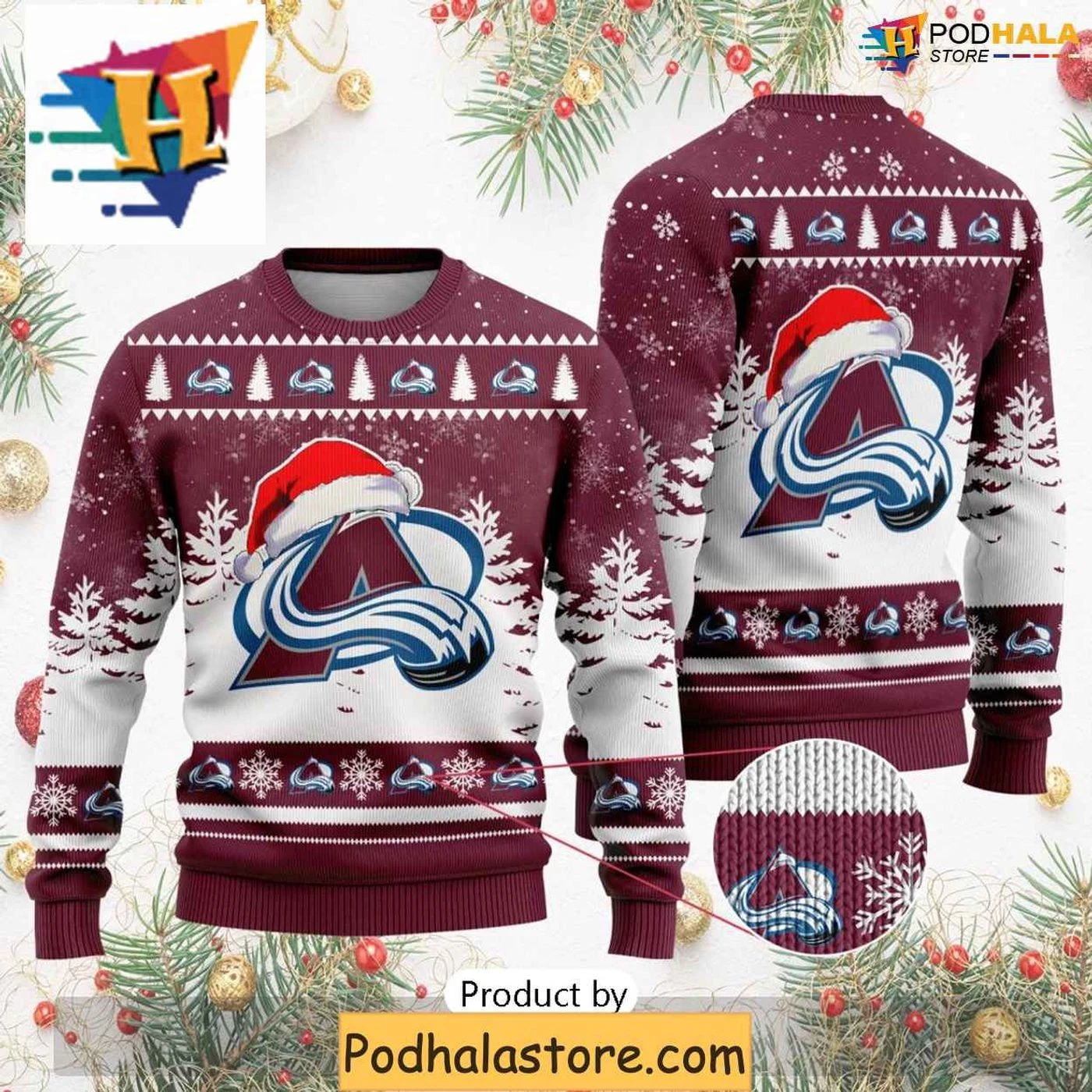 Colorado Avalanche Ugly Christmas Sweater, Holiday Apparel for Fans