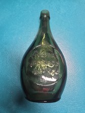 Vintage Wheaton Glass Avocado Green Bottle 1974 Seasons Greetings 5 Golden Rings