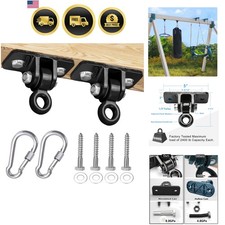 2400 lb Capacity Heavy Duty Swing Hangers for Wooden Sets Playground Porch In...