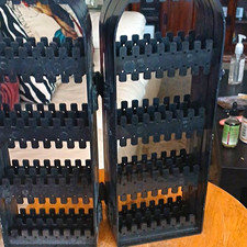 Black Plastic Audio Cassette Storage Rack Holders, Standard Jewel Case Type