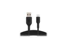 BELKIN CAA002bt2MBK Black Braided Lightning to USB Cable, MFi-Certified iPhone C