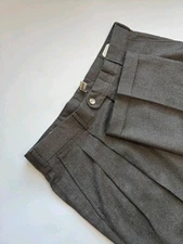 🇺🇲 Geoffrey Beene Men's Pleated Front Wool Dress Pants Made In USA 35x26 Brown