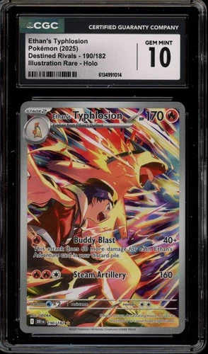 Pokemon Ethan's Typhlosion Destined Rivals Illustration Rare #190 CGC 10