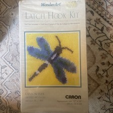 Kit gancio di chiusura 12 x 12 Needlecraft WonderArt vintage nuovo con scatola 4701