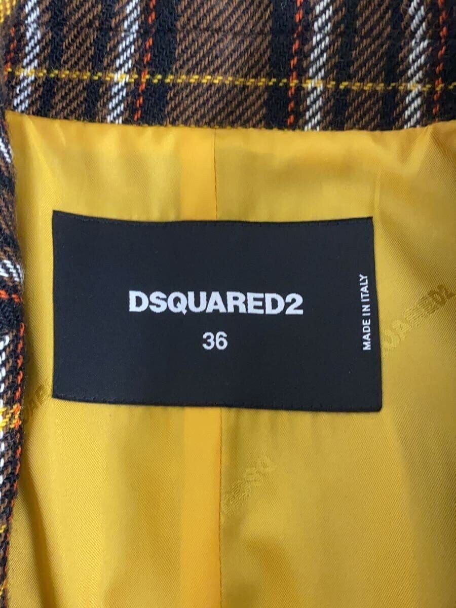 ALTRA DSQUARED2 altro cappotto 36 lana marrone check S72AA0499