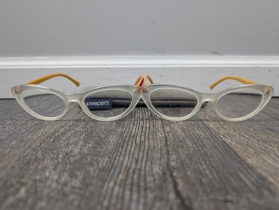 Optimum Optical Eyeglasses Frames 2 Pairs Clear Yellow Red Cat Eye RGL-HE225