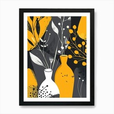 Vases And Flowers 3 Art Print Framed Wall Art Poster Canvas Print Picture
