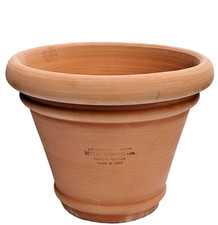 Bettini Deruta | Vaso terracotta liscio Deruta 28cm - Fioriera piante esterno