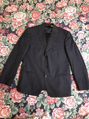 Versace Collection Blazer Schwarz Wolle Italy Luxus Sakko Herren