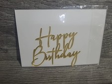 Happy Birthday Cake Topper Gold Mirror Acrylic Happy Birthday Cake Sign Charm