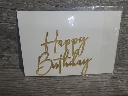 Happy Birthday Cake Topper Gold Mirror Acrylic Happy Birthday Cake Sign Charm