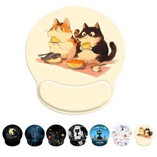 Ergonomic Mouse Pad with Wrist Rest,Fat Cats Pain Relief 9 x 10 inches, C-01