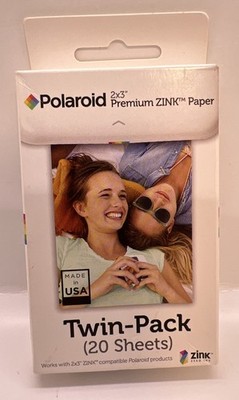 Polaroid POLZ2X320 Premium ZINK Photo Paper 2x3'' 20 Sheets Adhesive Backed New￼