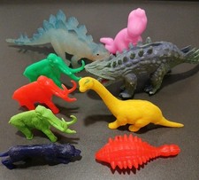 Vintage Dinosaur Toys Lot Plastic Prehistoric...