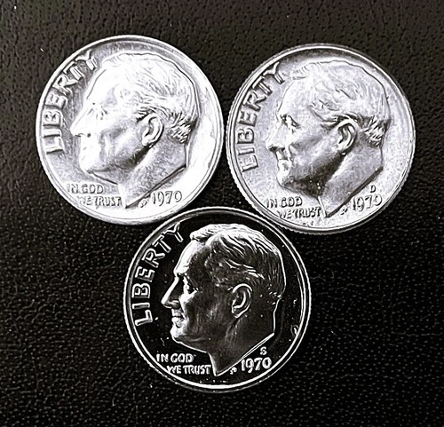 1970 P D S Roosevelt Dime - BU-BU-Proof.  FREE Shipping